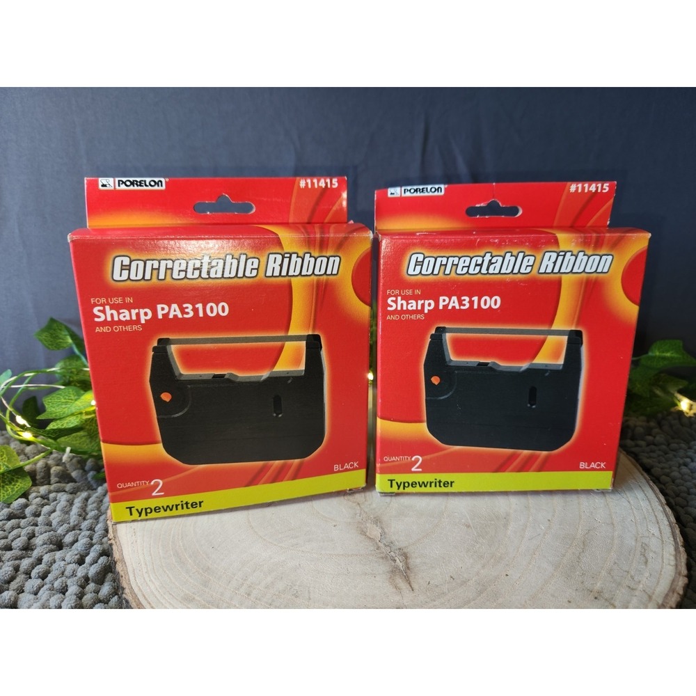 Porelon Sharp Typewriter Ribbons Sharp PA3100 PA 3100 PA-3100 (2 Packs~2 Per Pk)